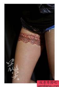 Sexy beautiful beauty legs lace tattoo pattern