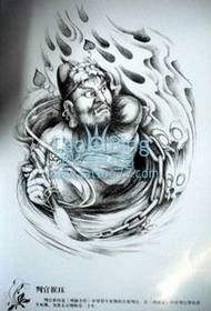 Ķīniešu tradicionālais tetovējums: tiesnesis Cui Yu tetovējums modelis