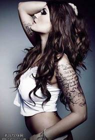 Arm english Woman tattoo tattoo