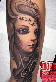 Professional tattoo show picture: arm cartoon beauty tattoo pattern