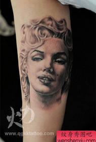 Arm pop beautiful Marilyn Monroe tattoo pattern