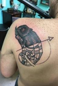 Maschera per tatuaggio camaleonte nero post-spalla maschio tatuaggio animale Baile
