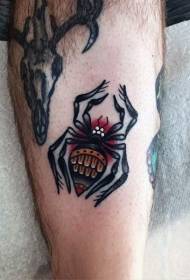 Spider tattoo shaqsiyeed kibir badan ayaa leh qaabdhismeedka taranka
