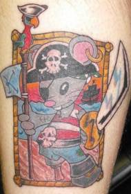Mga pattern ng tattoo ng pirata na tattoo ng pirata ng binti