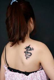 Small dragon totem tattoo on the shoulder