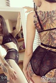 Sexy girl seductive tattoo pattern
