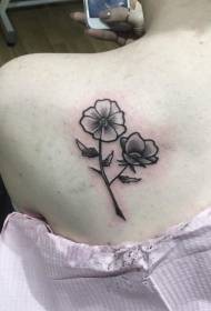 Tattoo illustration flower foliage leaves fragrant intoxicating flower tattoo pattern