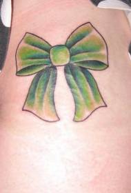 Female waist color bow tattoo pattern