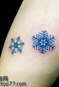 Snowflake tattoo pattern that girls like