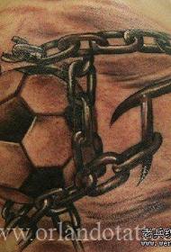 Schets voetbal tattoo patroon