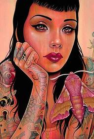Popular surrealist girls tattoo art appreciation from Kaya