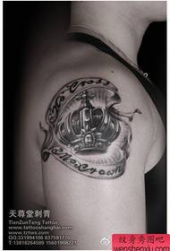 Modèle de tatouage couronne belle bras mâle pop