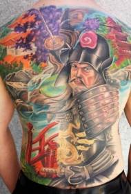 Folsleine patroan foar tatoeëring fan Japanske kriger