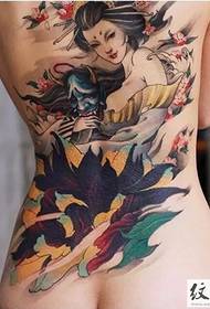 Tsoos zam Japanese geisha tattoo siv ntau yam
