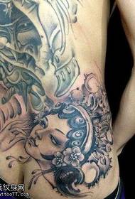 Cintura bela pop beleza flor tatuagem padrão