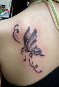 Elegant butterfly totem tatovering