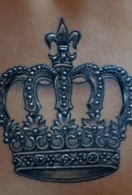 Elegant krona tatuering mönster