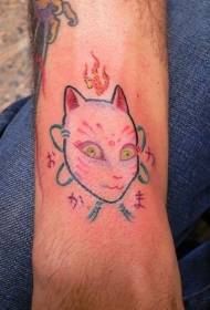 Pattern sa tattoo sa Japanese cat mask