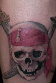 Legs color realistic Caribbean Pirates tattoo pictures