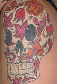 Emakumeen sorbalda koloreko tatuaje eredua tatuaje eredua