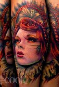Μαλλιά νέο στυλ χρώμα τατουάζ γυναίκα