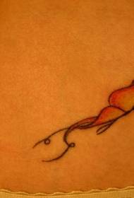 Leteći šareni uzorak tetovaže leptira