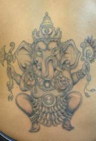 الخصر الرقص الرمادي الهندي الفيل إله الوشم الصورة