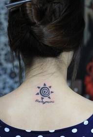 Stylish and compact sun totem tattoo