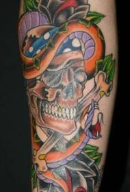 Pirate boa me te pango ahua maeneene tauira tattoo