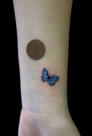 Girls wrist simple butterfly tattoo pattern