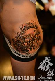 Jongens kruis mode cool Tang leeuw tattoo patroon