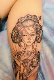 A group of Japanese special time geisha tattoos