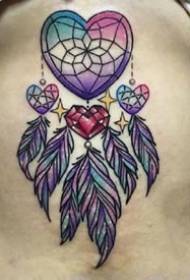 9 color dream catcher tattoo designs for girls