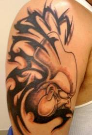 Arm Mexican Tribe Aztec Samurai Tattoo Pattern
