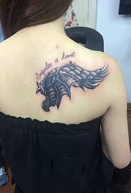 Devil Little Wings Tattoo on Beauty Shoulder