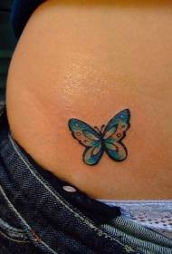 Modèle de tatouage de petit papillon coloré