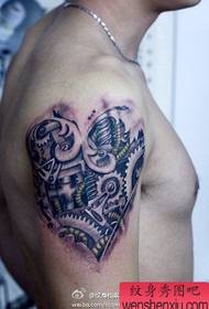 Αρσενικό χέρι όμορφος δημοφιλής αγάπη ρομποτικό μοτίβο τατουάζ βραχίονα