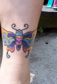 Färgglada stora fjärils tatuering mönster