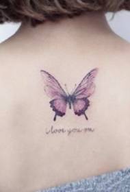 A group of small fresh butterfly tattoos suitable for girls