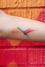 13 вештини за уметничко сликање апстрактни линии девојчиња мали свежи модели на тетоважа