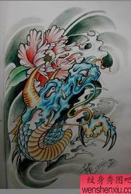 Dragon Tattoo Pattern: Цветен кран татуировка модел Peone Tattoo Pattern
