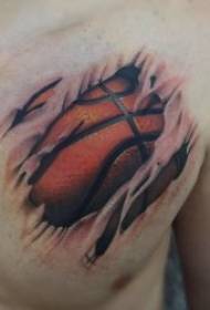 Basketball pattern tattoos Variety of bloody basketball tattoo patterns
