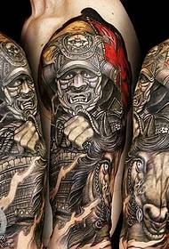 Modello del tatuaggio del samurai del braccio