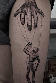 Smuk sort tatovering geometrisk punkt tatovering tatovering fra tatovøren Arthur