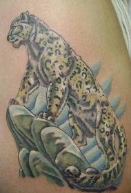 the leopard tattoo pattern on the stone