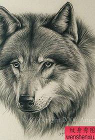 Шаблон татуювання вовка: візерунок татуювання голови вовка