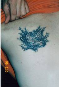 Patró de tatuatge de cap de llop