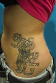 side ribben sort tiger tatoveringsmønster