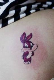 Cute cartoon bunny tattoo pattern that girls like