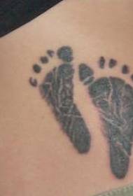Child's footprints tattoo pattern